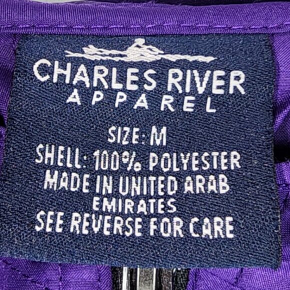 CHARLES RIVER-Jacket-MEDIUM- Men/Women-Wind/Rain-PURPLE-NWT-Unisex - Picture 13 of 14